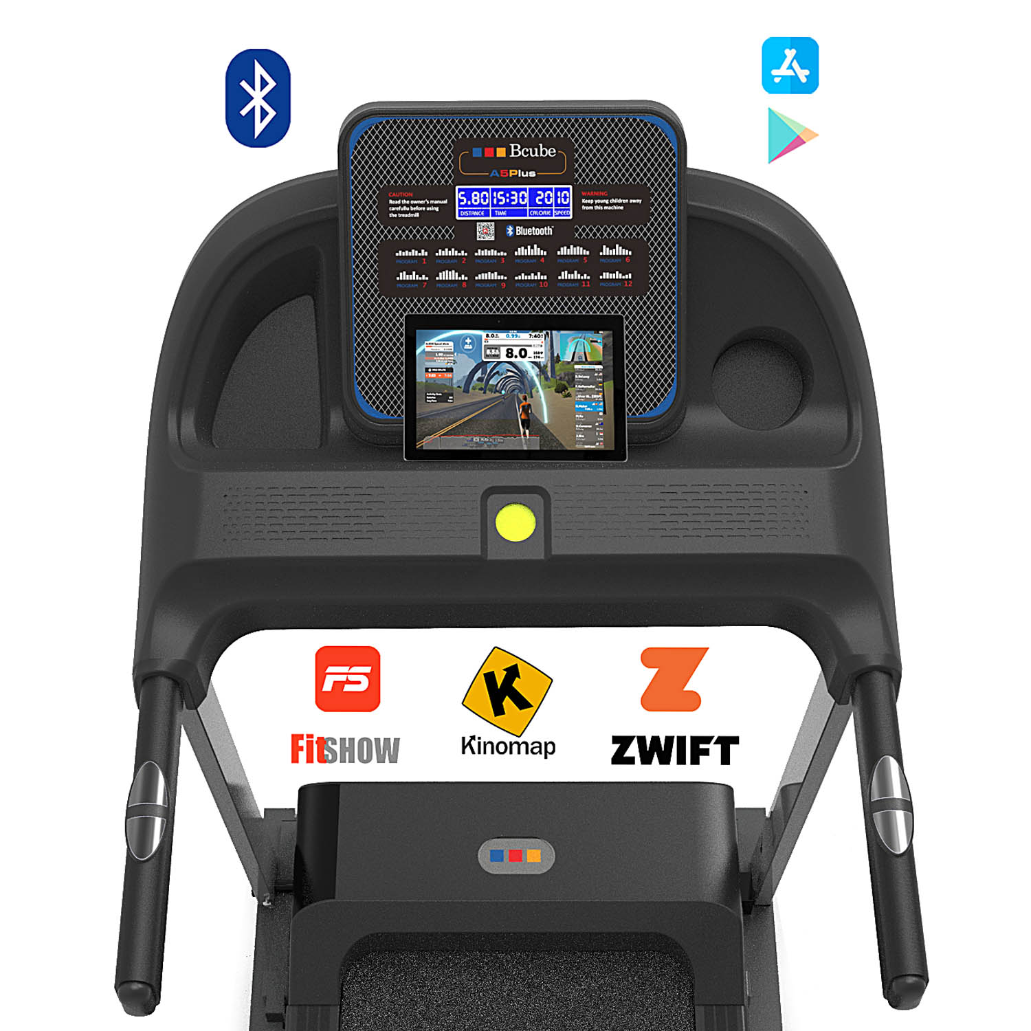 Bcube A5 Plus Tapis Roulant Elettrico, motore 2HP, inclinazione elettrica, velocità 16km/h, Fitness Training App - immagine 5