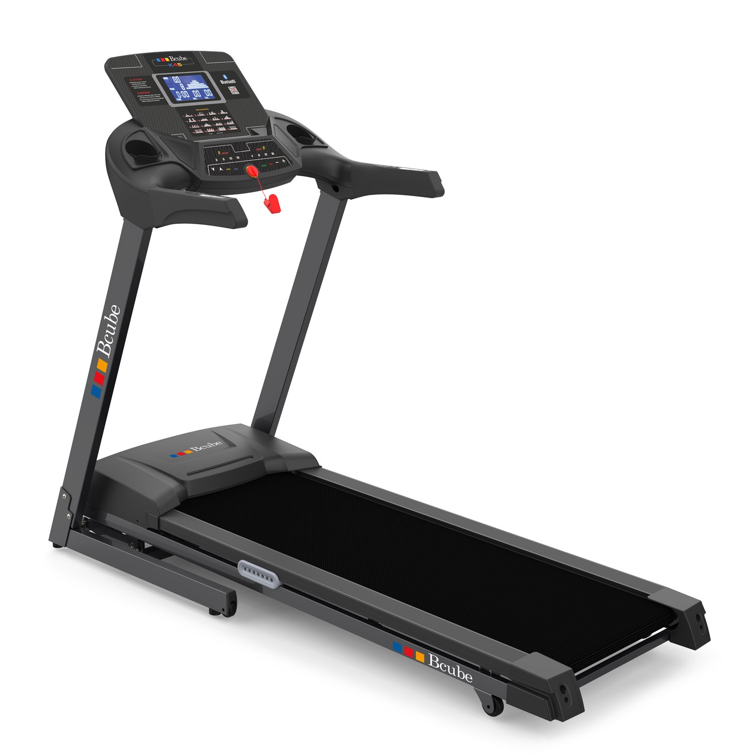 Bcube K45 Tapis Roulant Elettrico, motore 2,5HP, inclinazione elettrica 15%, velocità 18km/h, superficie di corsa 48x130cm